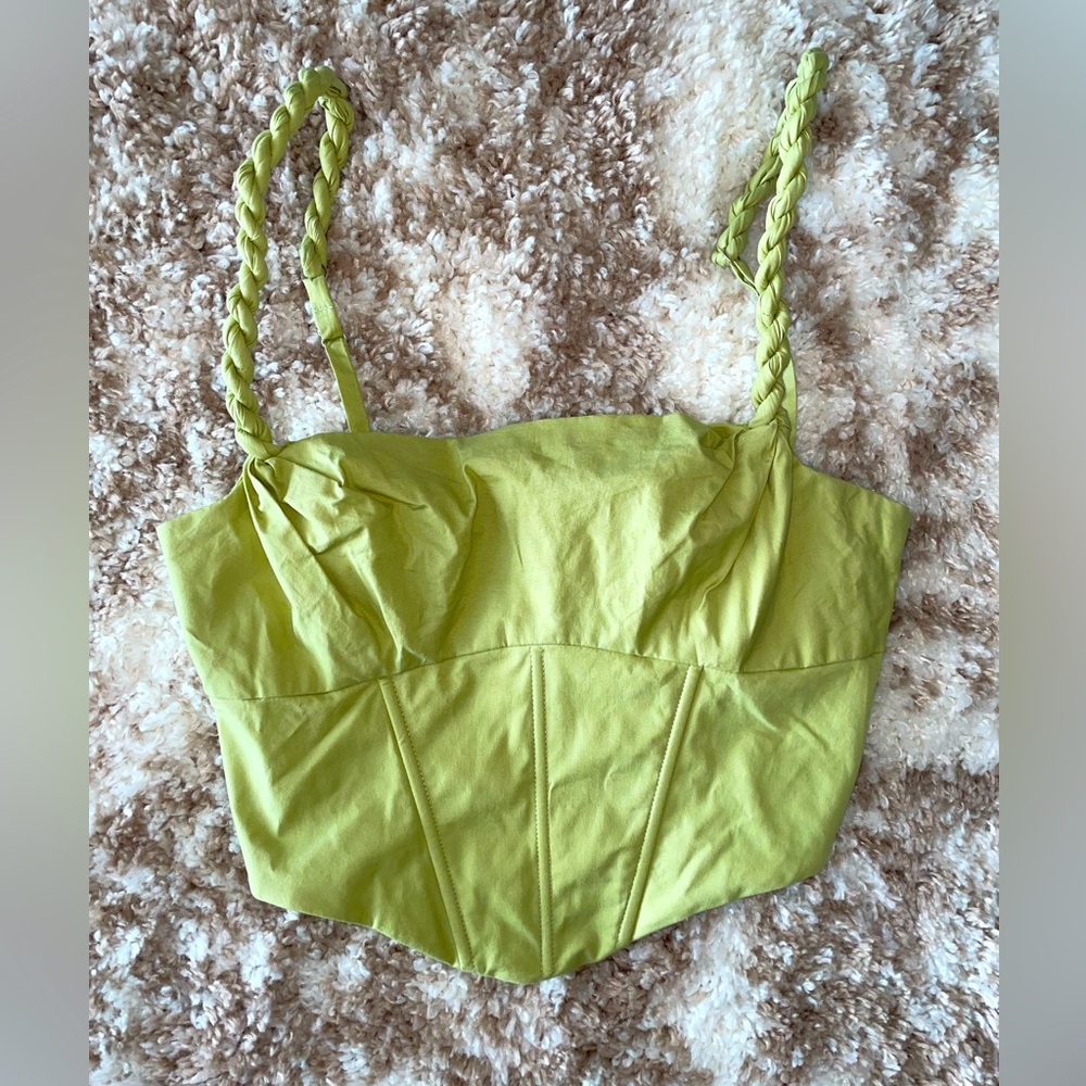 Oh Polly Lime Green Crop Top